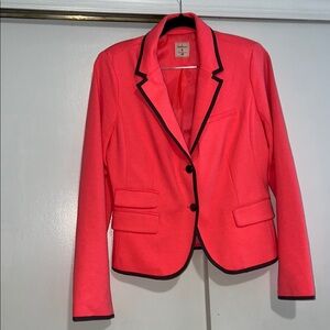 GAP Pink Blazer with Tailored Fit and Contrasting Black Lapels